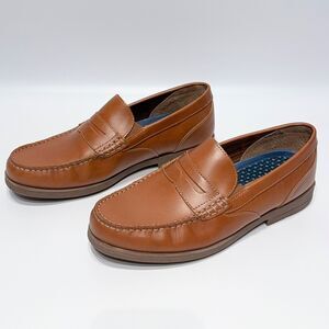 Rockport Tan Leather Slip-On Loafers
